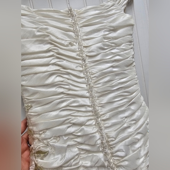 Dere Kiang Wedding Dress Ivory With Pink Roses Small - Picture 6 of 8